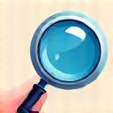 Magnifying glass icon representing discovery.