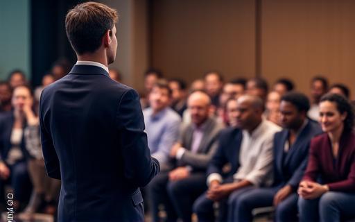 A speaker presenting to an engaged audience in a training seminar.
