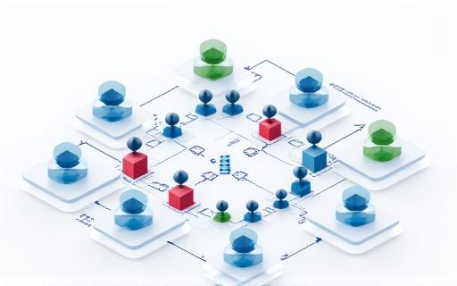 An abstract diagram showing organisational structure and flow.